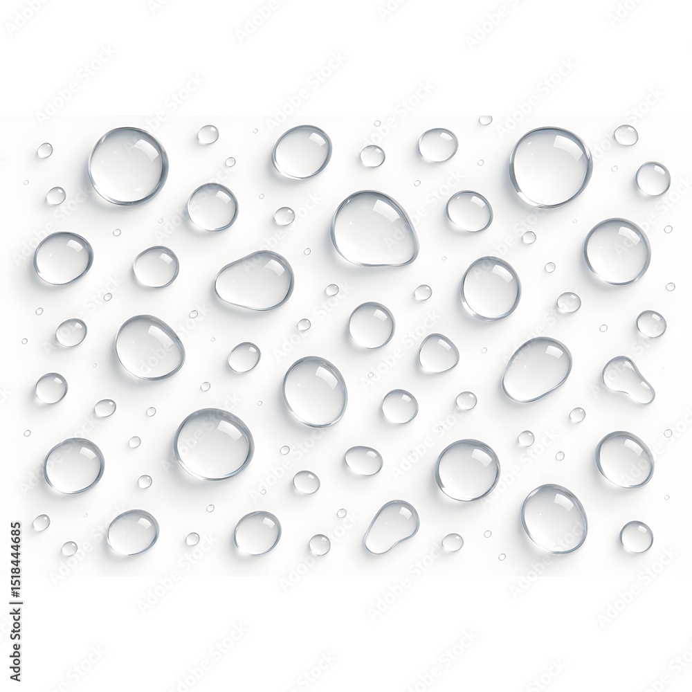 Scattered water droplets on a white surface
Scattered water droplets on a white surface