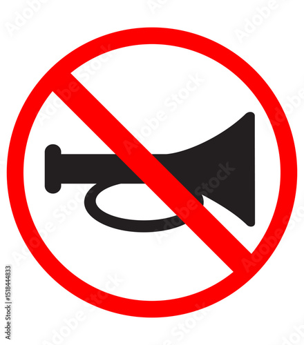 Don't honk icon no beep Vector illustration