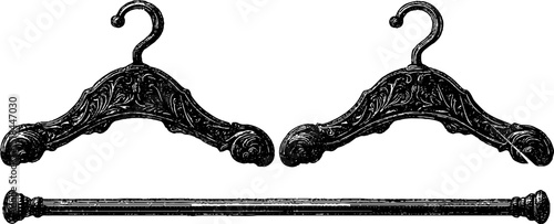 Vintage engraved hanger and decorative wall art collection for interior inspiration