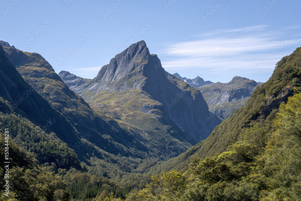 Fototapeta premium breathtaking view of mount reineke under clear blue sky