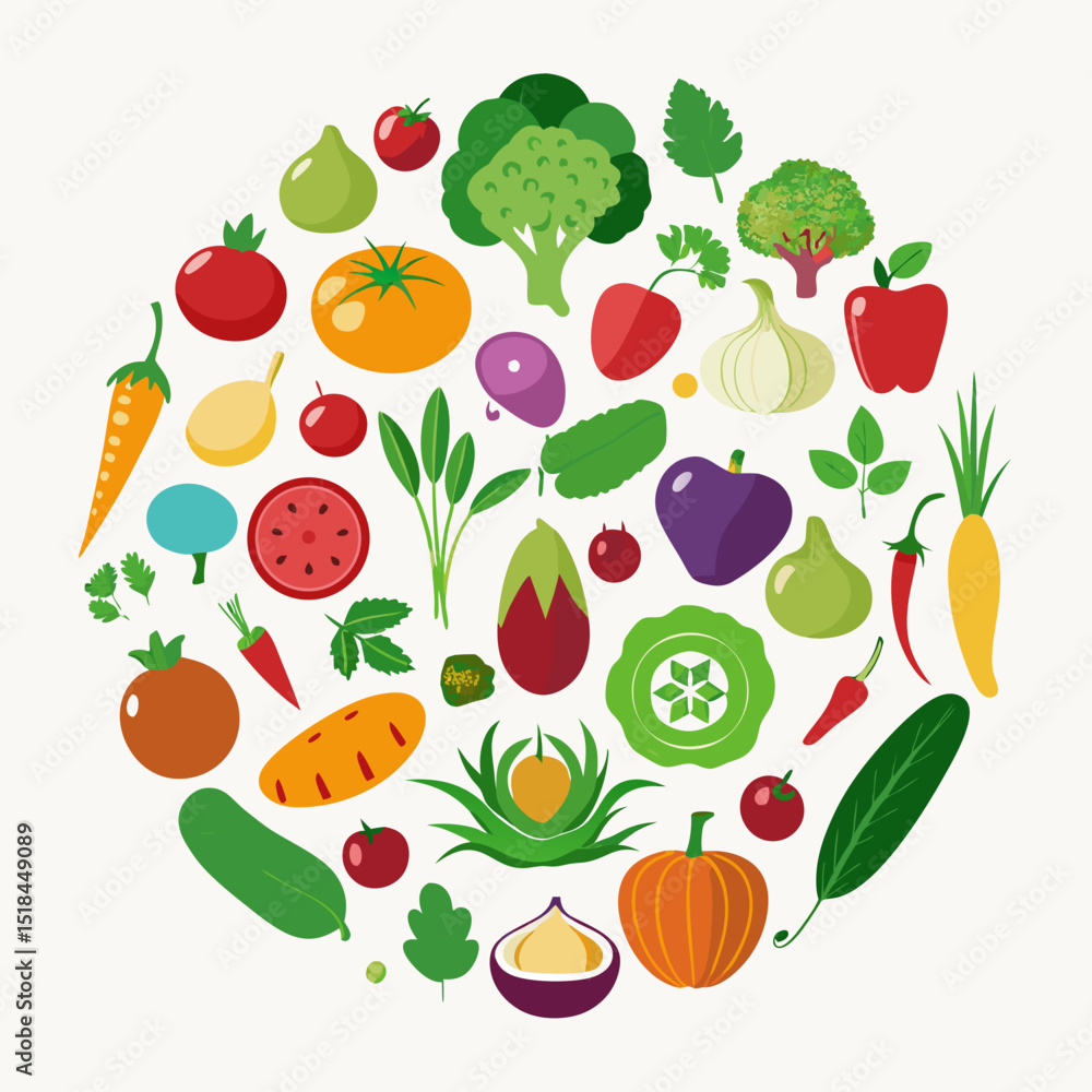 Colorful Variety of Fruits and Vegetables Circular arrangement various colorful fruits vegetables fruits vegetables food healthy diet nutrition tomato broccoli carrot cucumber pumpkin fig grape Colorful Variety of Fruits and Vegetables Circular arrangement various colorful fruits vegetables fruits vegetables food healthy diet nutrition tomato broccoli carrot cucumber pumpkin fig grape