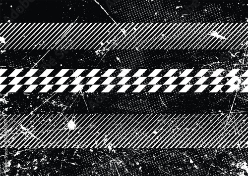 Glitch distorted geometric shape . Noise destroyed logo . Trendy defect error shapes . Glitched frame .Grunge textured . Distressed effect .Vector shapes with a halftone dots screen print texture.