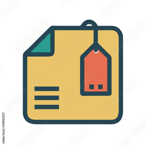 Delivery tag icon representing logistics and last mile delivery details