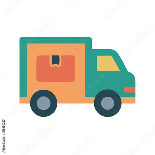 Delivery van icon representing logistics and last mile delivery services
