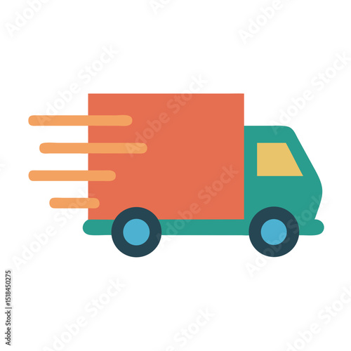 Fast delivery truck icon representing logistics and last mile delivery speed