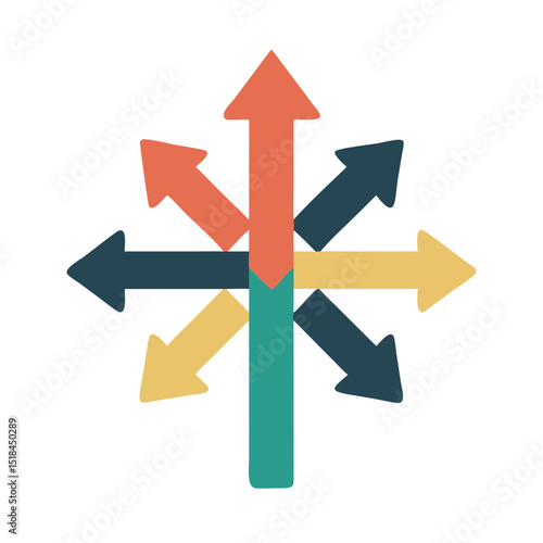 Final mile arrows icon representing logistics and last mile delivery options