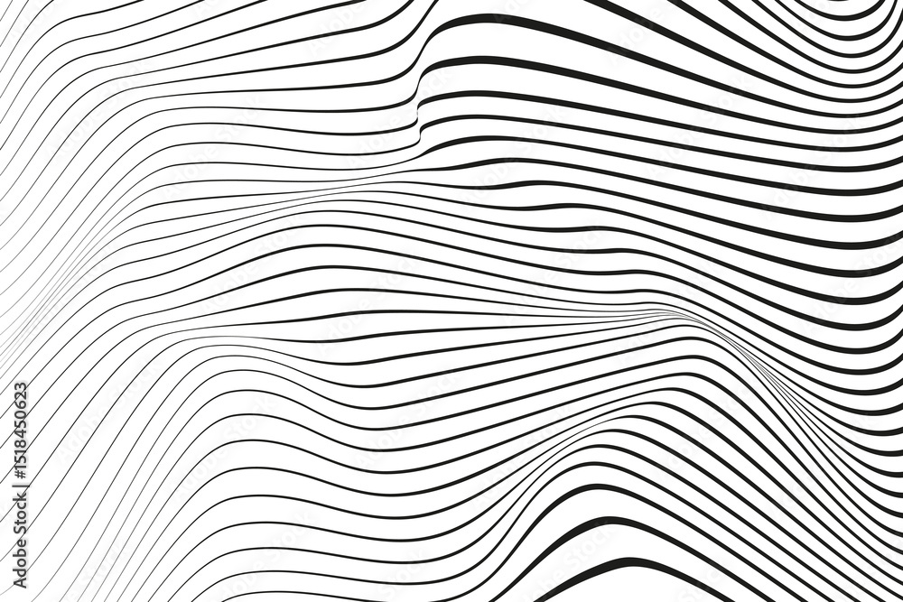 Black and white hallucination. Optical illusion. Twisted illustration. Abstract futuristic background of stripes. Dynamic wave Black and white hallucination. Optical illusion. Twisted illustration. Abstract futuristic background of stripes. Dynamic wave