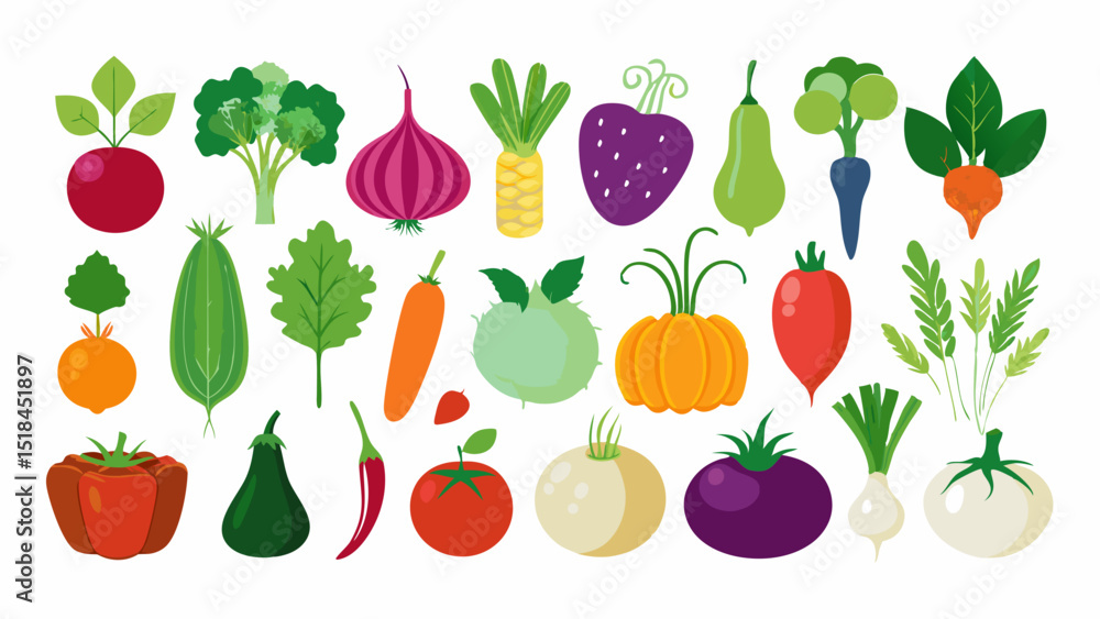 Fototapeta premium set of fresh vegetables
