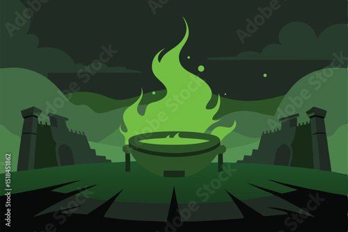 illustration of a halloween background