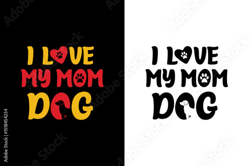  Dog lover mom t-shirt design template