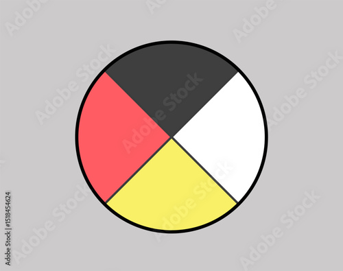 Indigenous medicine wheel sign vector image