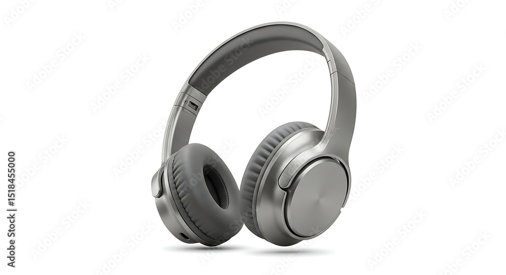 Premium Silver Wireless Over-Ear Headphones Premium Silver Wireless Over-Ear Headphones