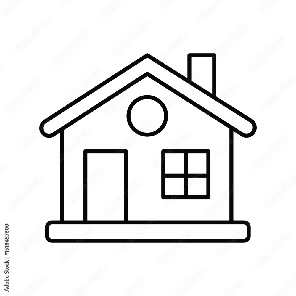 home , house line icon vector on white background. home , house line icon vector on white background.