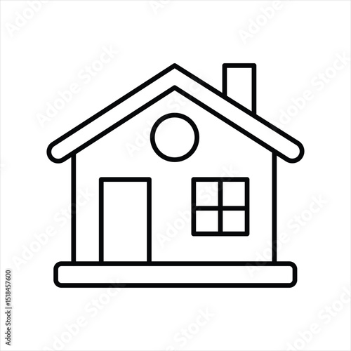 home , house line icon vector on white background.
