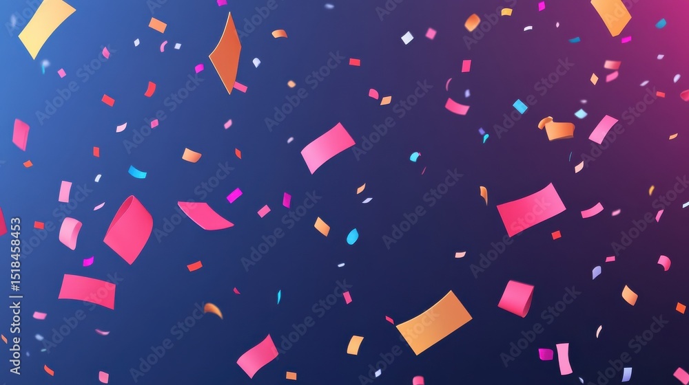 Obraz premium UI onboarding interface with small confetti animation after task completion, clean vector layout