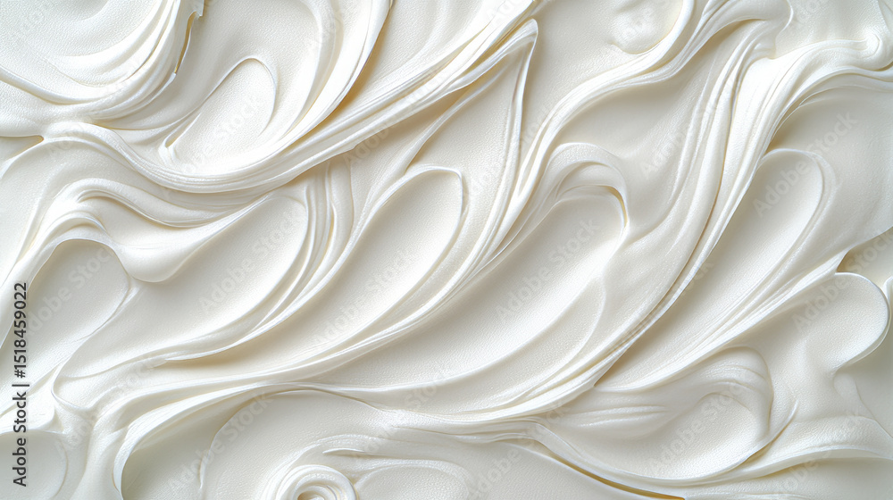 Creamy white sauce swirled in smooth textures on a light background Creamy white sauce swirled in smooth textures on a light background