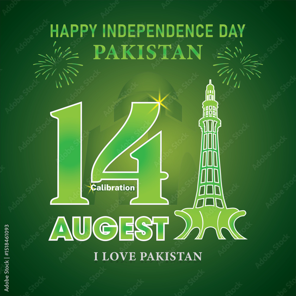 Pakistan Independence Day with vector Pakistan Independence Day with vector