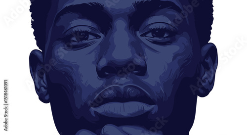 person with a thoughtful or contemplative expression