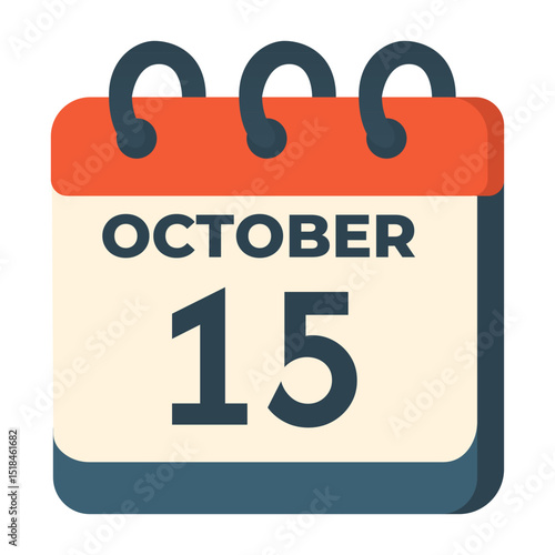 15 october calendar vector on white background
Vector calendar with date