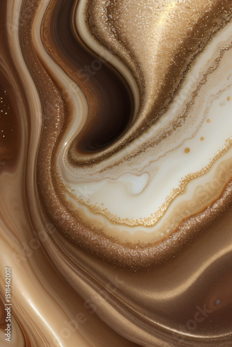 Abstract Fluid Gold and Bronze Pattern – Luxury Design Element