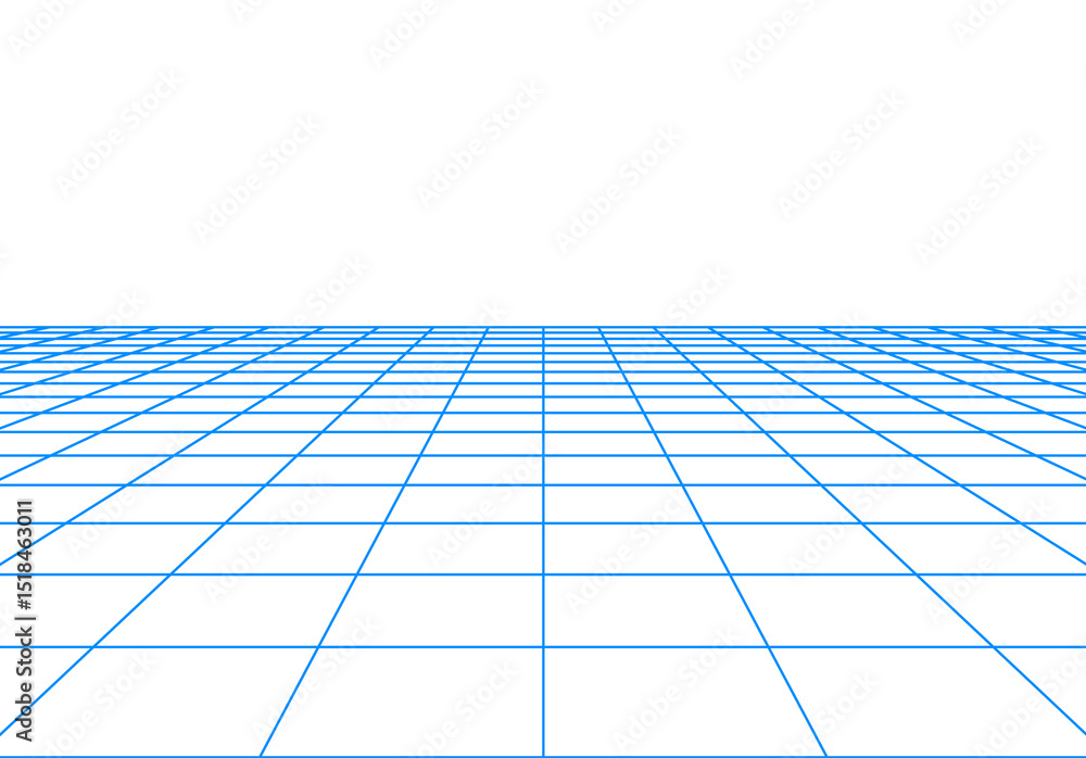 custom made wallpaper toronto digitalMinimalistic grid floor with retro 80s synthwave style and aesthetics, isolated floor perspective view element. Retro computer horizon and terrain