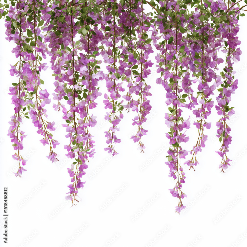 Naklejka premium Beautiful Pink Hanging Flowers , PNG isolated cut out image
