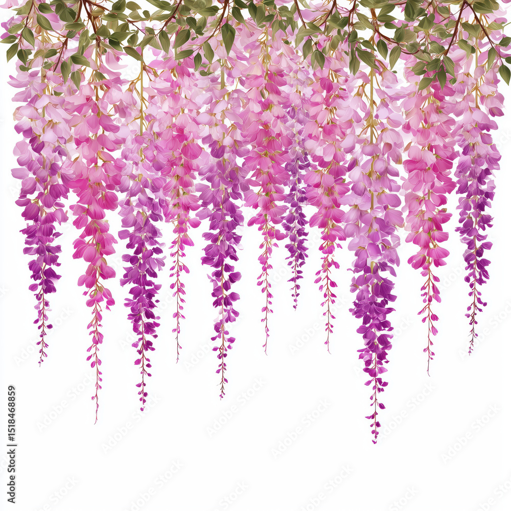 Fototapeta premium Wisteria Floral Design , PNG isolated cut out image