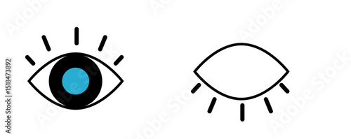 eye icon set. vision icon, see view icons - eyesight symbol - invisible eye hide icon, incognito icon no eye view hidden icon set. Hidden icon vector, vector illustration.