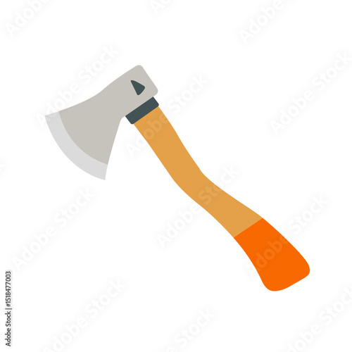 Simple camping axe. Goods for sports tourism Vector illustration EPS10 Flat design vintage kerosene lamp with a wick. Illustrated vector clipart.	
