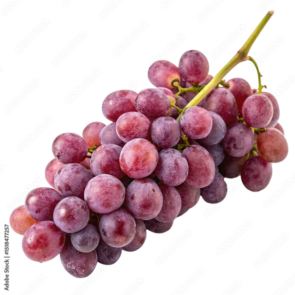 Fototapeta premium A bunch of ripe grapes isolated on a white background