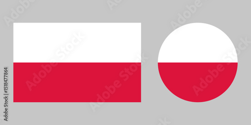 Poland flag. Circle poland flag. Vector Free Download Poland flag. Circle poland flag. Vector - GFXLoad
