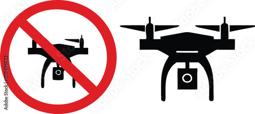 No drones allowed quadcopter restriction zone
