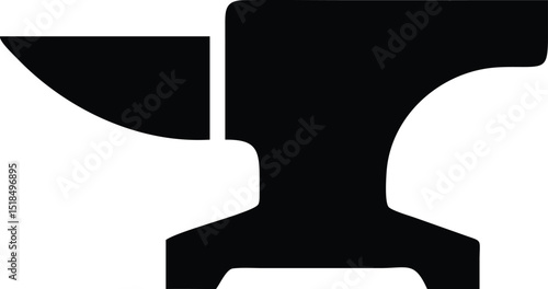 Blacksmith anvil icon strong metalwork tool