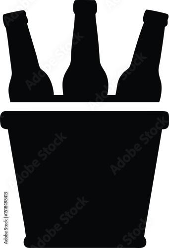 Wallpaper Mural Three beer bottles in ice bucket cooler Torontodigital.ca