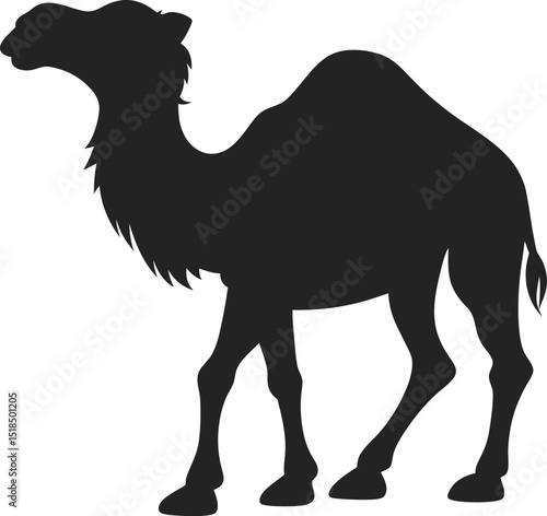 Majaheem camel silhouette vector on white background