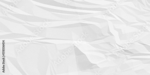 Abstract wrinkled creased crumple ragged parchment empty wrinkle cardboard blank ripped surface wrinkle old paper white crumple texture background.	