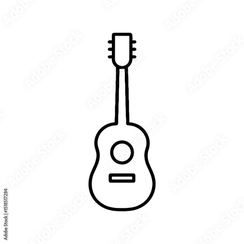 Guitar illustration in minimalist style for musical concept  