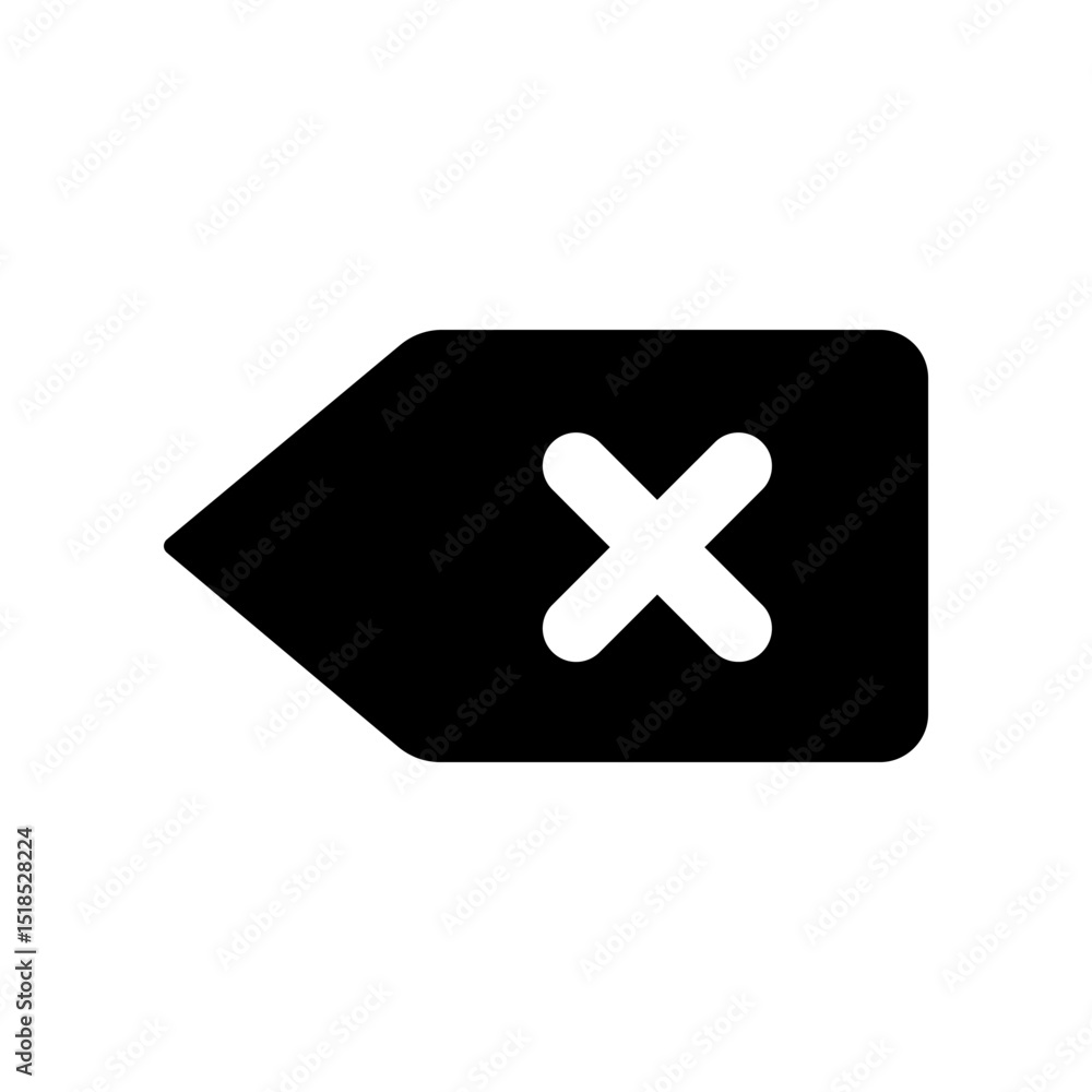 Fototapeta premium Trash Delete Icon Isolated on Black and White Vector Graphic 