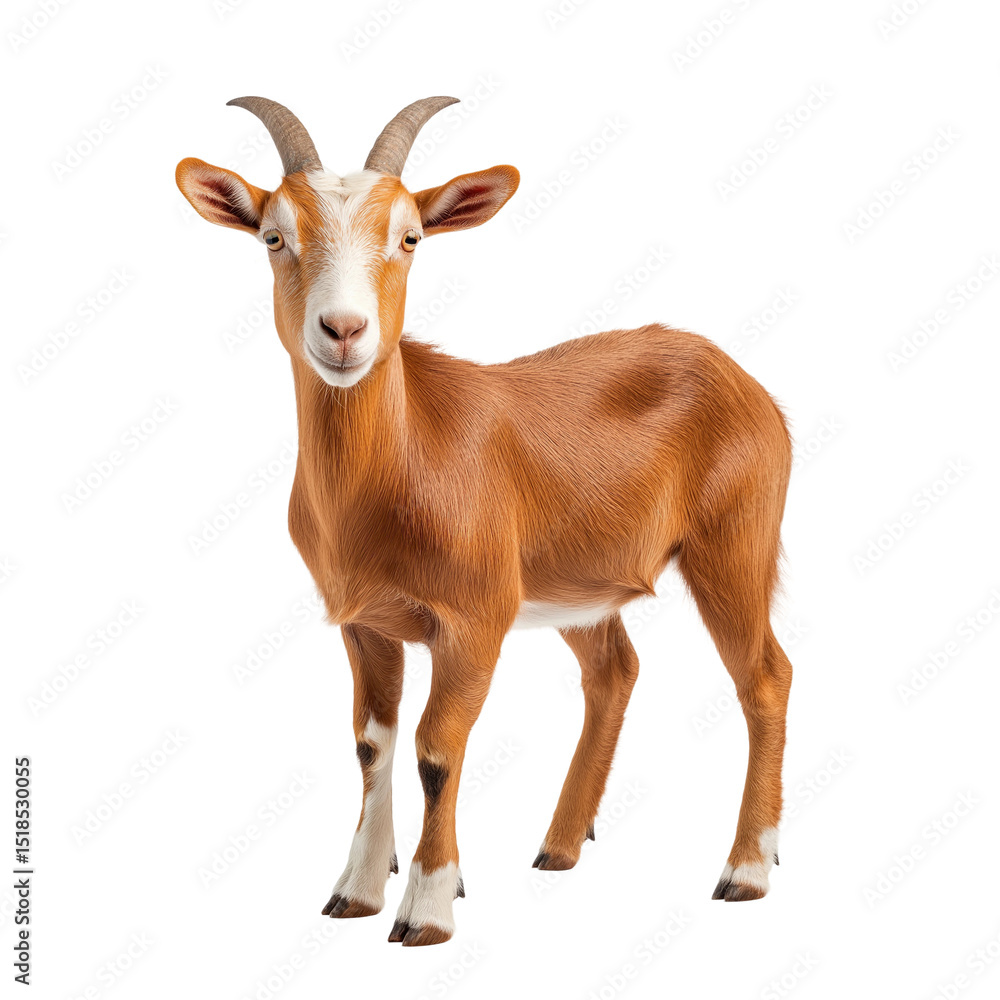 Cute Goat Standing isolated on white or transparent background, png. Easy to place on any other background Cute Goat Standing isolated on white or transparent background, png. Easy to place on any other background