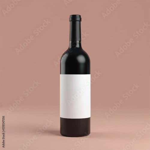 wine bottle mockup3d mockups,champagne bottle mockup with white label, realistic 3d product mockups,glass bottle,white background,withoutbackground,ice cubes,multiple productsgolden champagne red wine
