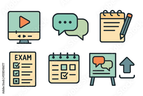 Learning tools for effective study preparation in an educational setting with various digital and physical resources
