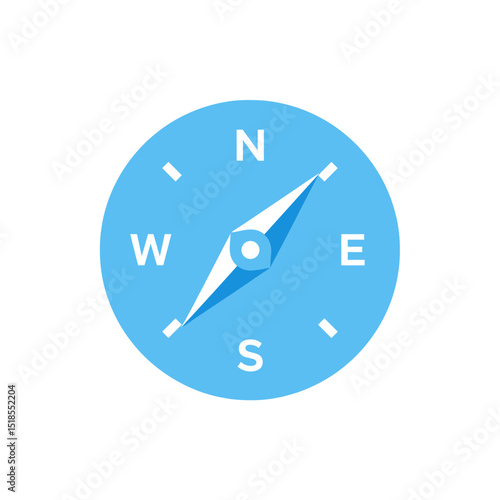 Free Download Light Blue Compass Icon for Navigation - Safari or Travel Theme - GFXLoad