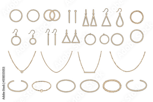 Elegant collection of assorted jewelry displayed on a clean background explores various styles and designs for versatile wear
