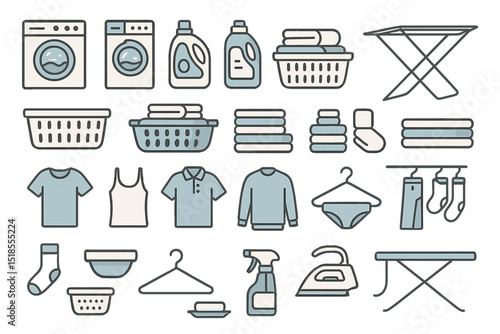Laundry essentials and equipment for efficient washing and drying at home