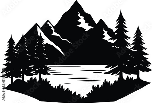 Fog Over Lake Silhouette | Misty Morning Over Quiet Water