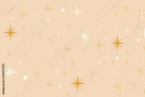 Retro starburst design on beige background