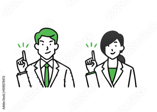 Set of men and women in casual clothes doing fist pumps. Male and female illustrations of pharmacists and doctors giving good signs with a smile. 