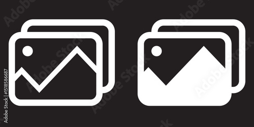 Picture icon vector. photo gallery sign and symbol. image icon