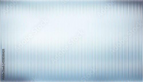 Blue grey ribbed glass. Vector ribbed glass texture background. Mesh gradient. acrylic ribbed bath surface. Reeded glass background semitransparent overlay. Bath wall window