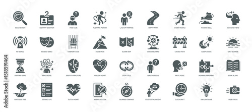 collection symbolic icons lack purpose direction life
